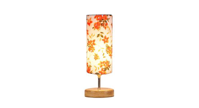 Khloe Wood Table Lamp With Multicolor Cotton Shade by Urban Ladder - Design 1 Side View - 737803
