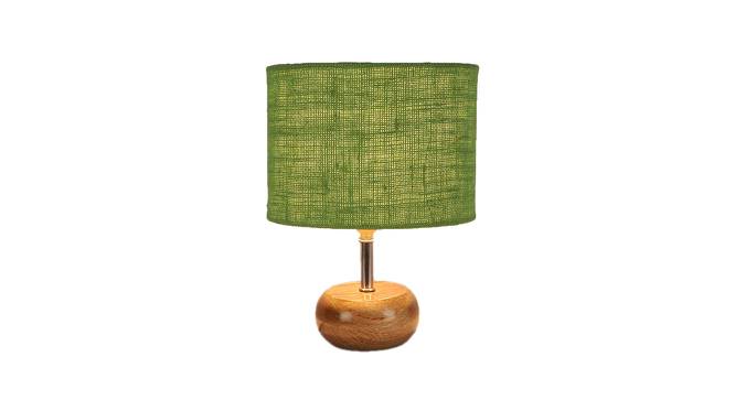 Freya Green Jute & Solid Wood Table Lamp (Green) by Urban Ladder - Design 1 Side View - 737806