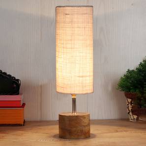 devansh Alaina White jute & solid wood table lamp-picture-14