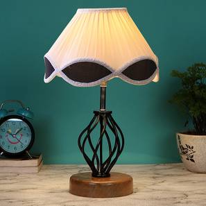 devansh Camille Vintage Multicolor Shade Table Lamp With Wood & Iron Base-picture-12