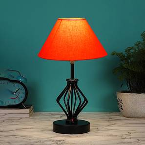 Viviana Orange Cotton Table Lamp With Iron Base-image-32