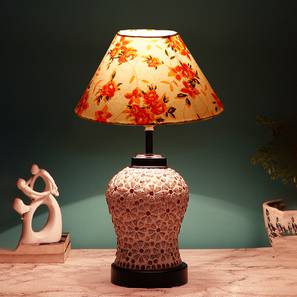 devansh Kinley Multicolor Cotton Glass Table Lamp With Iron Base-picture-12