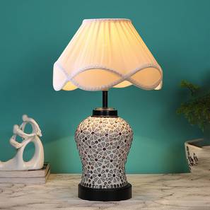 devansh Carmen Vintage Off-White Glass Shade Table Lamp With Iron Base-picture-20