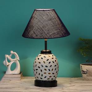 Rosemary Blue Jute Glass Table Lamp With Iron Base-image-14