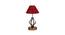 Aniya Maroon Jute Table Lamp With Wood And Iron Base (Maroon) by Urban Ladder - Front View Design 1 - 737946
