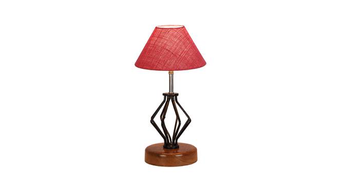 Elianna Pink Jute Table Lamp With Wood And Iron Base (Pink) by Urban Ladder - Design 1 Side View - 737978