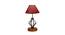 Aniya Maroon Jute Table Lamp With Wood And Iron Base (Maroon) by Urban Ladder - Design 1 Side View - 737979