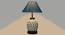Scarlet Turquoise Jute Glass Table Lamp With Iron Base (Blue) by Urban Ladder - Design 1 Side View - 737990