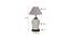 Bianca Grey Cotton Glass Table Lamp With Iron Base (Grey) by Urban Ladder - Design 1 Dimension - 738049