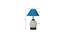 Scarlet Turquoise Jute Glass Table Lamp With Iron Base (Blue) by Urban Ladder - Design 1 Dimension - 738053