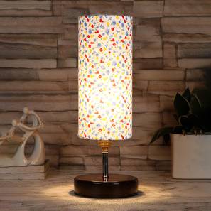 Koda Multicolor Cotton Table Lamp With Brown Wood Base-image-18