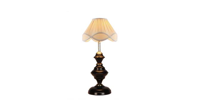 Skye Vintage Off-White Shade Table Lamp With Iron Base (White) by Urban Ladder - Design 1 Side View - 738105