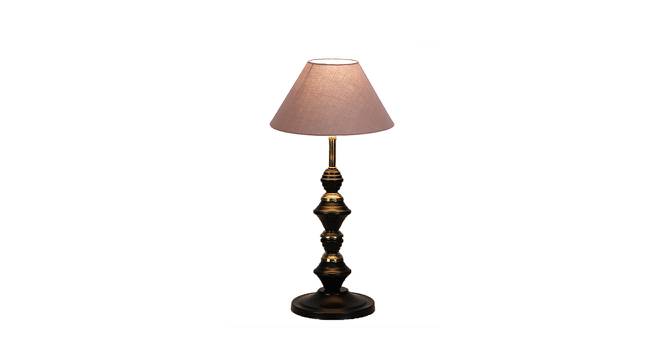 Jolene Grey Cotton Table Lamp With Iron Base (Grey) by Urban Ladder - Design 1 Side View - 738106