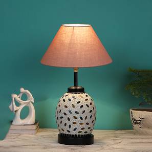 devansh Angel Grey Cotton Glass Table Lamp With Iron Base-picture-20