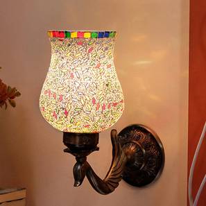 Barkley Antique Metal Peacock Wall Lamp With Multicolor Mosaic Glass-image-44