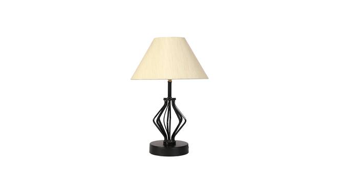 Ariah Off-White Cotton Table Lamp With Iron Base (White) by Urban Ladder - Front View Design 1 - 738183