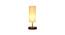 Wayne Off-White Cotton Table Lamp With Brown Wood Base (White) by Urban Ladder - Design 1 Side View - 738219