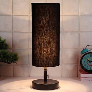 Home Decor In Dhanbad Design Reagan Iron Table lamp with Black cotton Shade (Black)