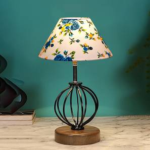 devansh Aniyah Multicolor Cotton Table Lamp With Wood And Iron Base-picture-10