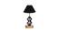 Logan Black Cotton Table Lamp With Wood And Iron Base (Black) by Urban Ladder - Front View Design 1 - 738338