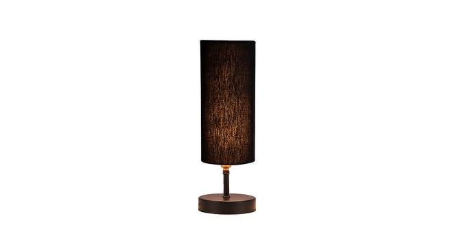 Reagan Iron Table Lamp With Black Cotton Shade (Black) by Urban Ladder - Design 1 Side View - 738341