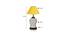Heaven Yellow Cotton Glass Table Lamp With Iron Base (Yellow) by Urban Ladder - Design 1 Dimension - 738371