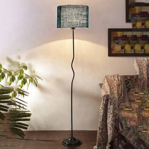 devansh Lola Turquoise Blue Jute Shade With Iron Floor Lamp-picture-14