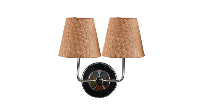 Blaire Dual Off White Cotton Wall Mounted Lamp with Steel Base by Urban Ladder - Front View Design 1 - 738430