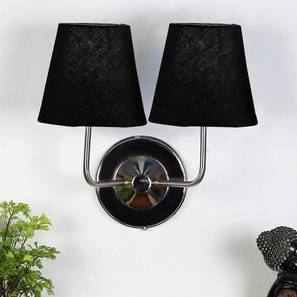 devansh Arden Dual Off White Cotton Wall Mounted Lamp with Steel Base-picture-11