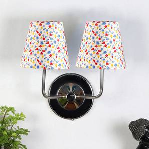 devansh Cleo Dual Off White Cotton Wall Mounted Lamp with Steel Base-picture-14