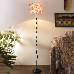 devansh Gwendolyn Zig Zag Iron Floor Lamp With Cotton Drum Multicolor Shade-picture-16