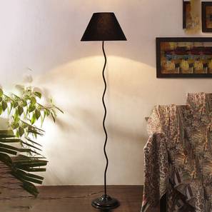 devansh Harley Zig Zag Iron Floor Lamp With Cotton Conical Black Shade-picture-24
