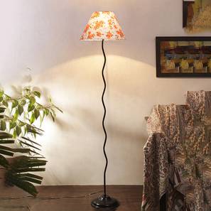 devansh Layla Zig Zag Iron Floor Lamp With Cotton Conical Multicolor Shade-picture-19