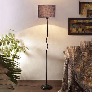 Nova Blue Jute Shade With Iron Floor Lamp-image-2