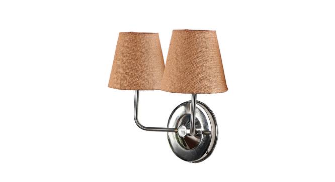 Blaire Dual Off White Cotton Wall Mounted Lamp with Steel Base by Urban Ladder - Design 1 Side View - 738472