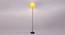 Ida Zig Zag Iron Floor Lamp With Cotton Conical Yellow Shade (Yellow) by Urban Ladder - Design 1 Side View - 738478