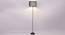 Lola Turquoise Blue Jute Shade With Iron Floor Lamp (Blue) by Urban Ladder - Design 1 Side View - 738479
