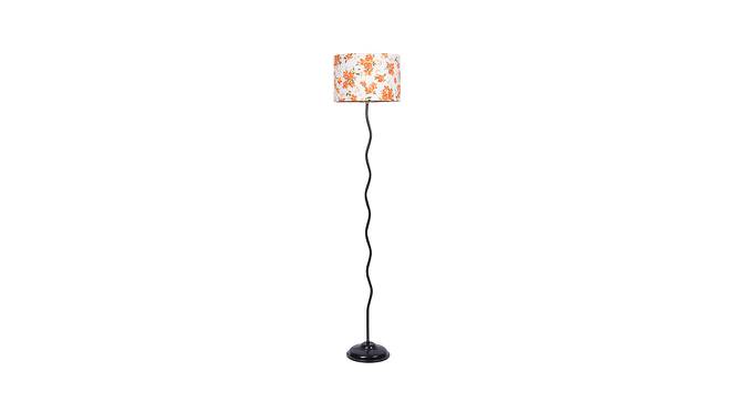 Gwendolyn Zig Zag Iron Floor Lamp With Cotton Drum Multicolor Shade by Urban Ladder - Front View Design 1 - 738493