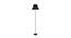 Harley Zig Zag Iron Floor Lamp With Cotton Conical Black Shade (Black) by Urban Ladder - Front View Design 1 - 738494