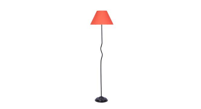 Rebel Orange Cotton Shade With Iron Floor Lamp (Orange) by Urban Ladder - Front View Design 1 - 738503