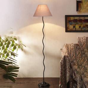 devansh Isla Zig Zag Iron Floor Lamp With Cotton Conical Grey Shade-picture-16
