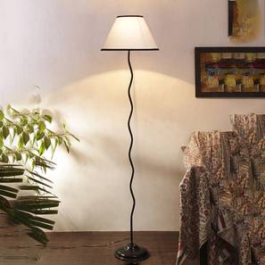 devansh January Zig Zag Iron Floor Lamp With Cotton Conical Multicolor Shade-picture-15