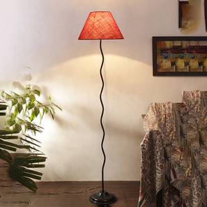 devansh Juniper Zig Zag Iron Floor Lamp With Jute Conical Pink Shade-picture-12