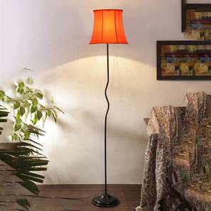Maxwell Orange Cotton Shade With Iron Floor Lamp-image-36