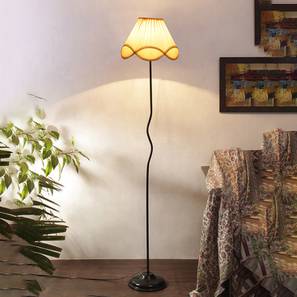 Floor Lamps In Pune Design Vera Off-White Cotton Shade With Iron Floor Lamp (White)