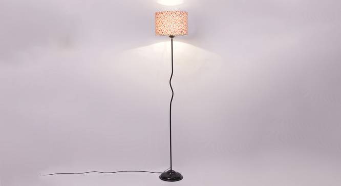 Piper Multi Cotton Shade With Iron Floor Lamp by Urban Ladder - Design 1 Side View - 738559
