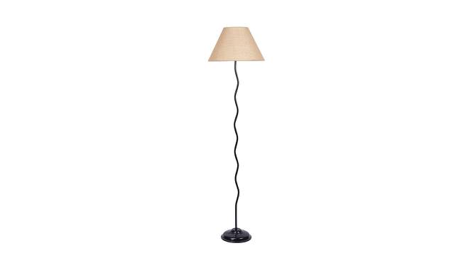 Jolie Zig Zag Iron Floor Lamp With Jute Conical Beige Shade (Beige) by Urban Ladder - Front View Design 1 - 738574
