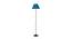 Stevie Turquoise Blue Jute Shade With Iron Floor Lamp (Blue) by Urban Ladder - Front View Design 1 - 738585