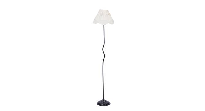 Vera Off-White Cotton Shade With Iron Floor Lamp (White) by Urban Ladder - Front View Design 1 - 738586