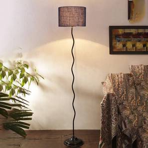 Flora Zig Zag Iron Floor Lamp With Jute Drum Blue Shade-image-49